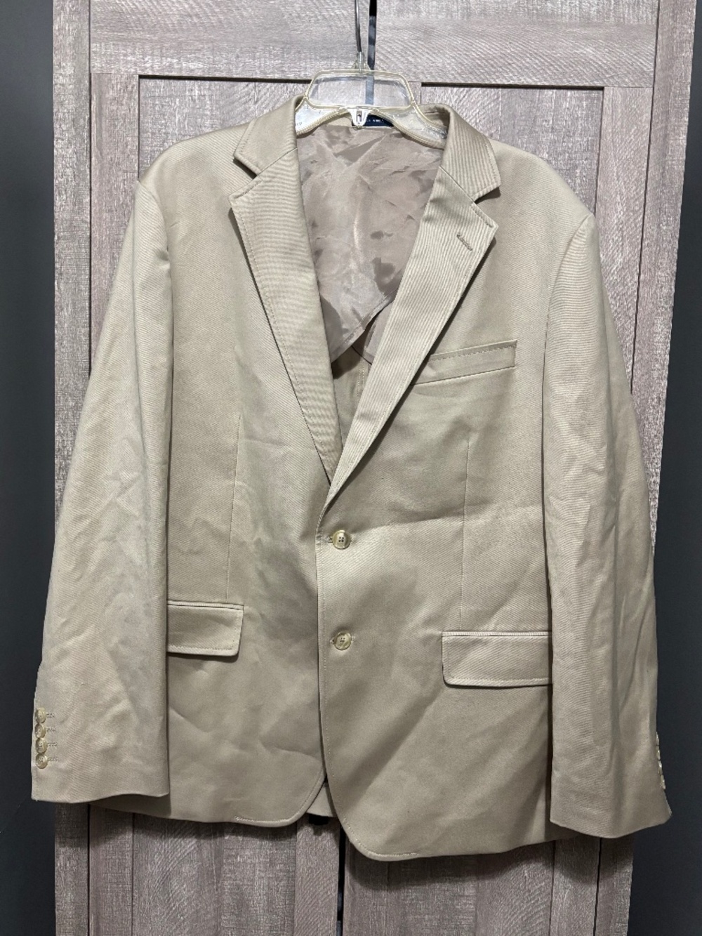 Men's Stafford Suit Jacket Tan 44 Short sport coat